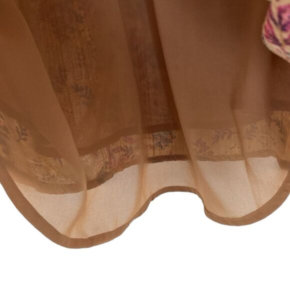 LOFT Petite Floral Boho Tie Neck Blouse MP - Picture 7 of 12